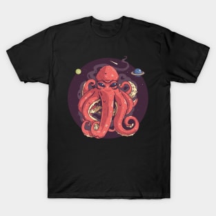 Space Octopus squirting ink T-Shirt